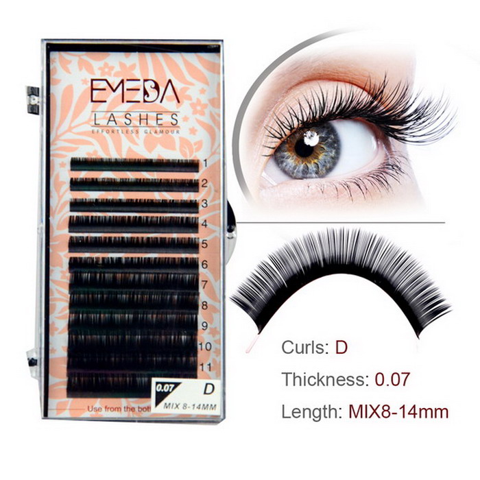 Fair mink individual eyelash extensions SN106 